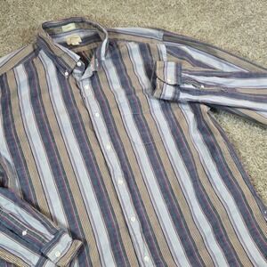 J.CREW Men's Striped Dress Shirt Classic  Size L Button Long Sleeve Multicolor
